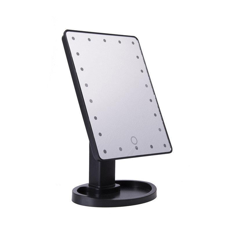 Косметичне дзеркало Large 22 з LED підсвічуванням Black (kz014)