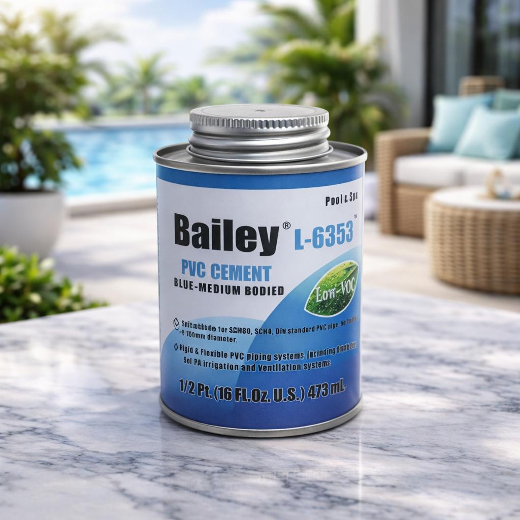 Клей для труб ПВХ Bailey L-6353 473 мл Синий