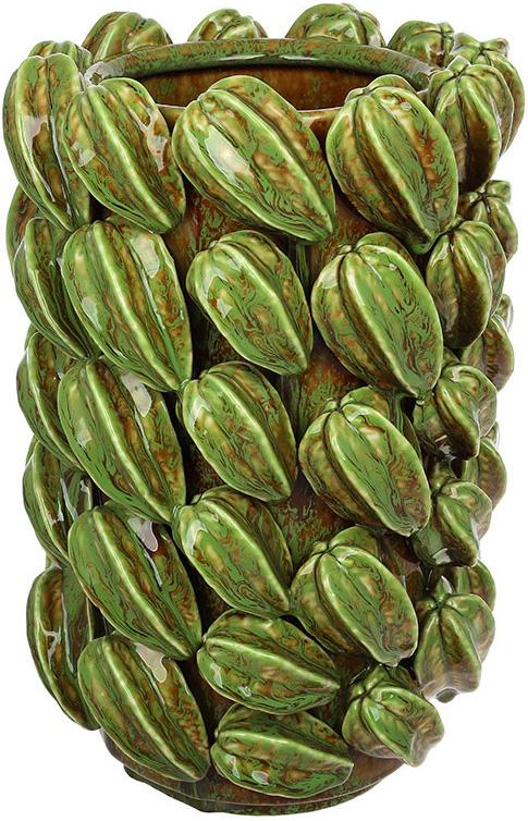 Ваза фарфоровая Carambola Ø 22х33 см с объемным декором