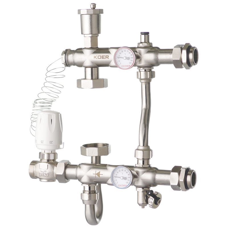 Змішувальний вузол KOER KR.S1021 з байпасом 1”НР SUS304 (KR2955)