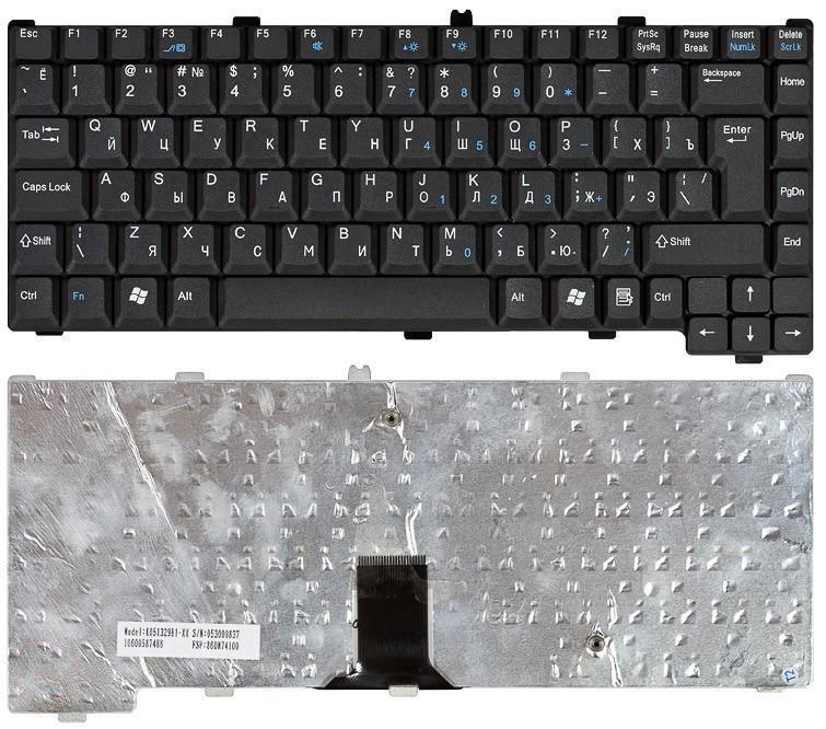 Клавиатура для ноутбука Fujitsu Amilo M7440/M7440G/M6100 вертикальный Enter Black