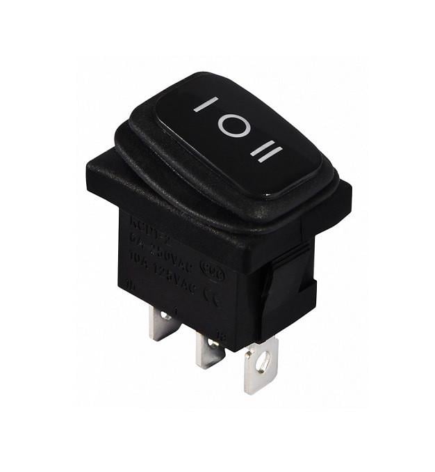 Переключатель влагозащищенный TechnoSystems KCD1-2-103W B/B перекидной Black (1554871130)