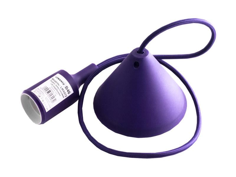Підвіс пластиковий V-подібний для LED лампи Lemanso Е27 фіолетовий 1 м (LMA072)