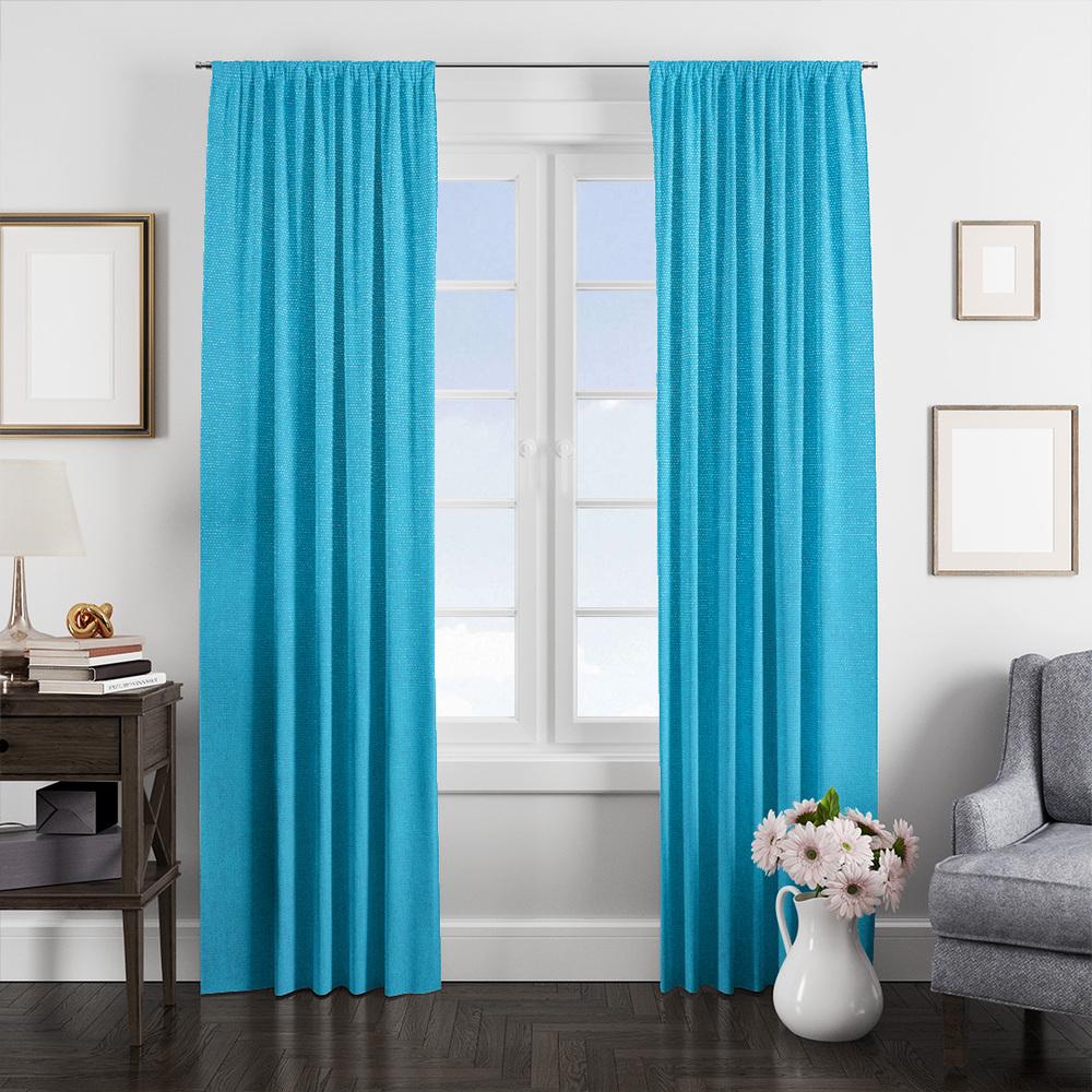 Ткань портьерная однотонная Фонлук Canvas V-100 мор хвиля