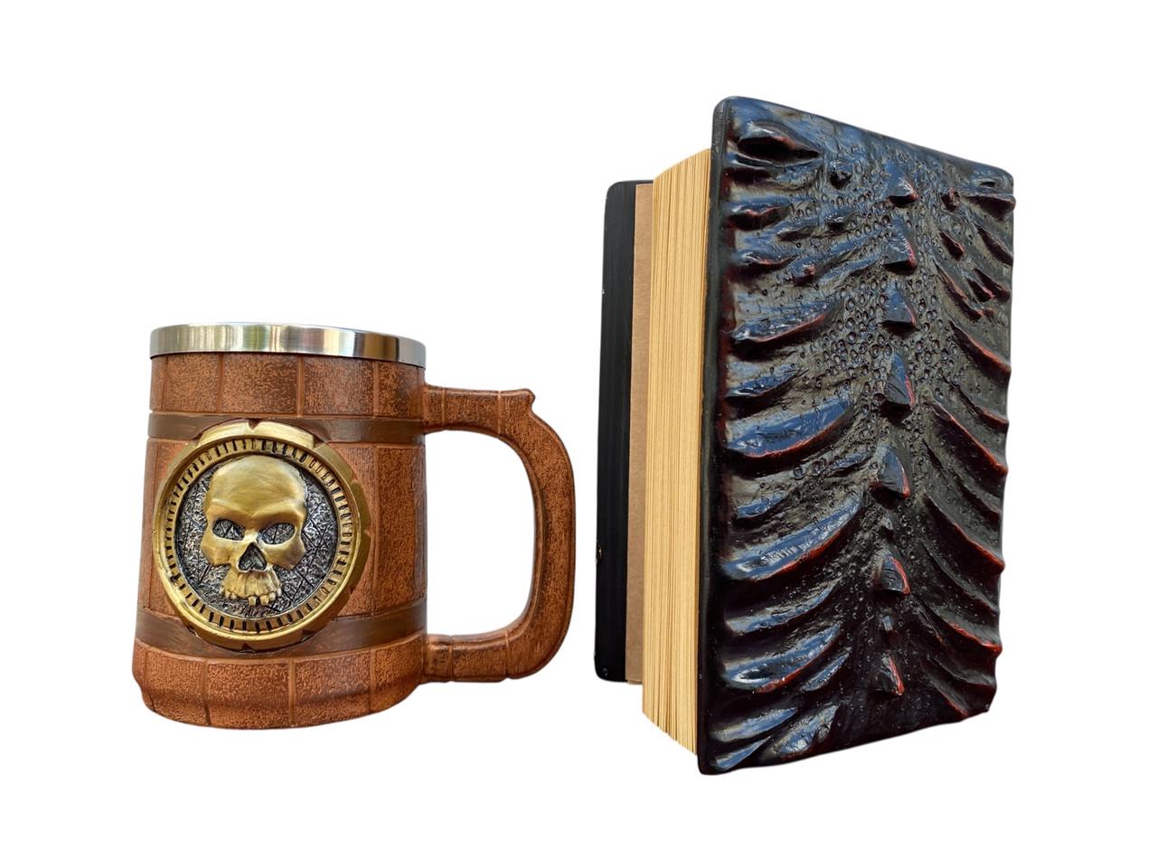 Подарочный набор Кружка 3D Череп Gold Rose/Блокнот 3D Око Пламенного Дракона (2746591659) - фото 2
