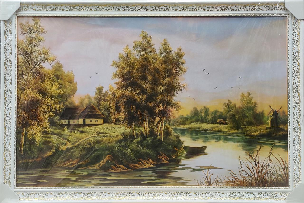 Картина репродукция Хижина рыбака 60x100 см (2792102924)