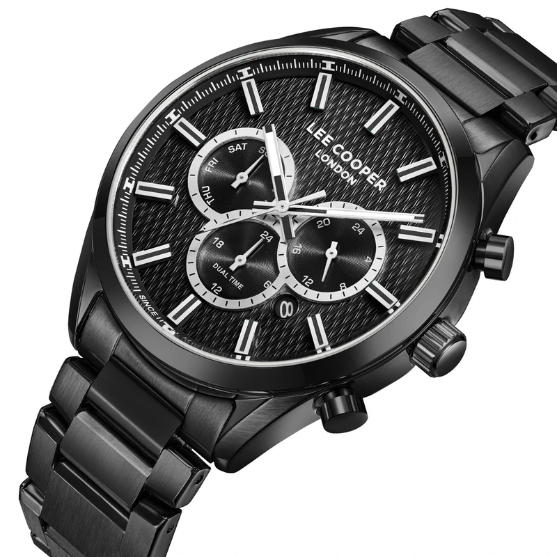 Годинник чоловічий водостійкий Lee Cooper England Black (2746)