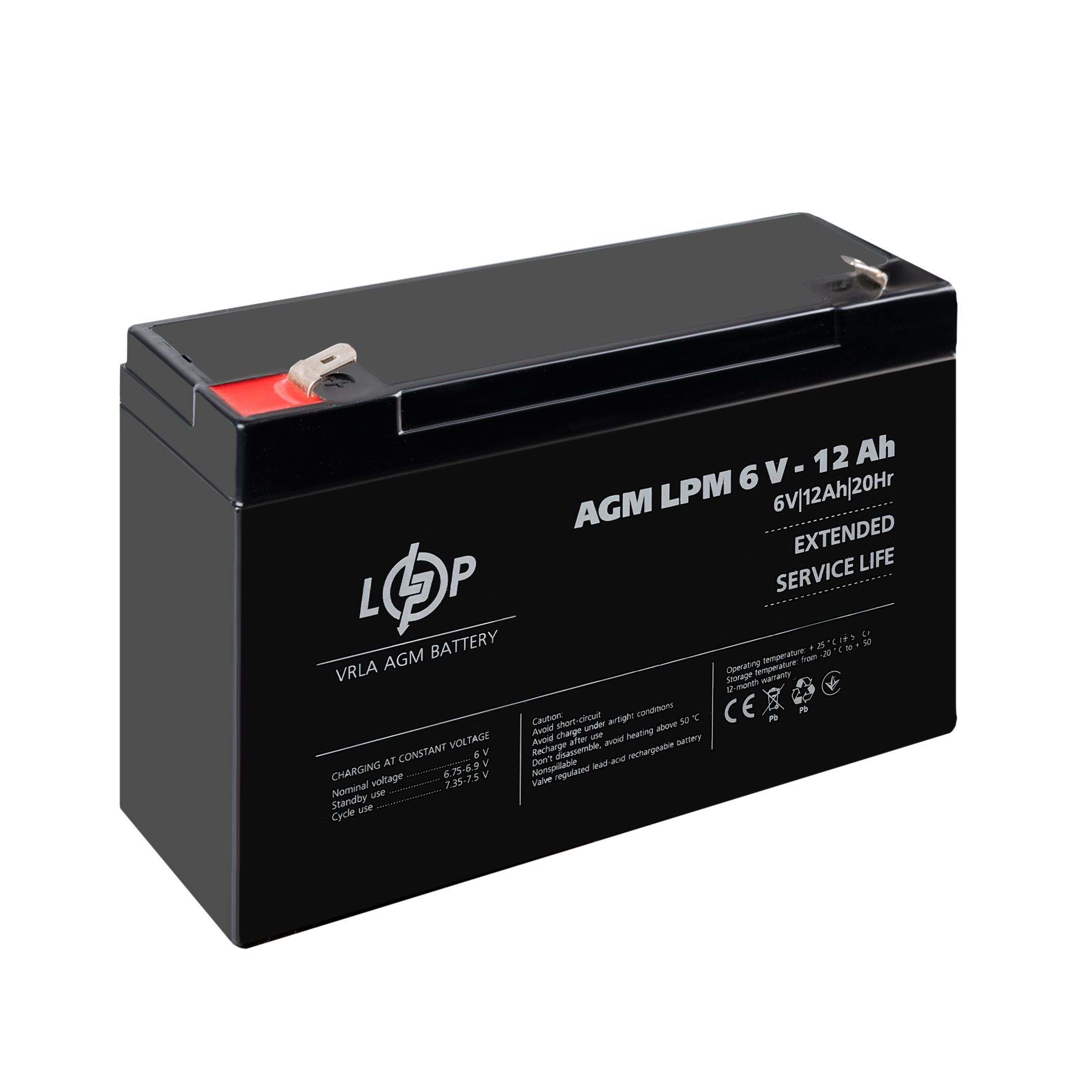 Акумулятор AGM LPM 6V 12 Ah - фото 4