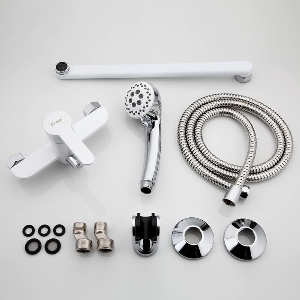 Смеситель для ванны Frap F2241 Белый/Хром - фото 6