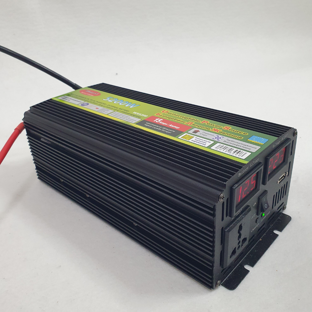 Автомобільний інвертор/перетворювач Wimpex Power Inverter 5200W DC/AC із захистом від перегріву WX-5200WА - фото 3 Автомобільний інвертор/перетворювач Wimpex Power Inverter 5200W DC/AC із захистом від перегріву WX-5200WА - фото 3