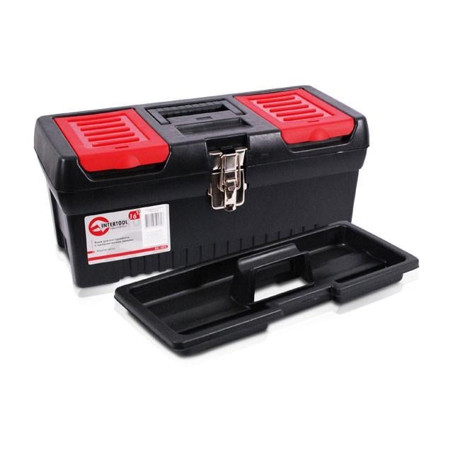 Ящик для інструментів Intertool 16 з металевими замками 396х216х164 мм