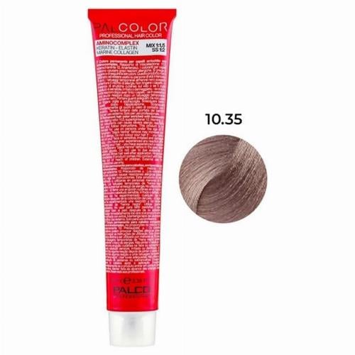 Крем-краска для волос профессиональная PALCO с комплексом аминокислот 100 мл 10.35 светлый блондин махагон (2516350469)