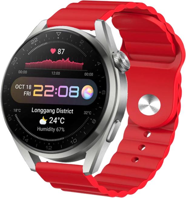 Ремешок Wave для Huawei Watch 3 Pro Red (22575-2D)