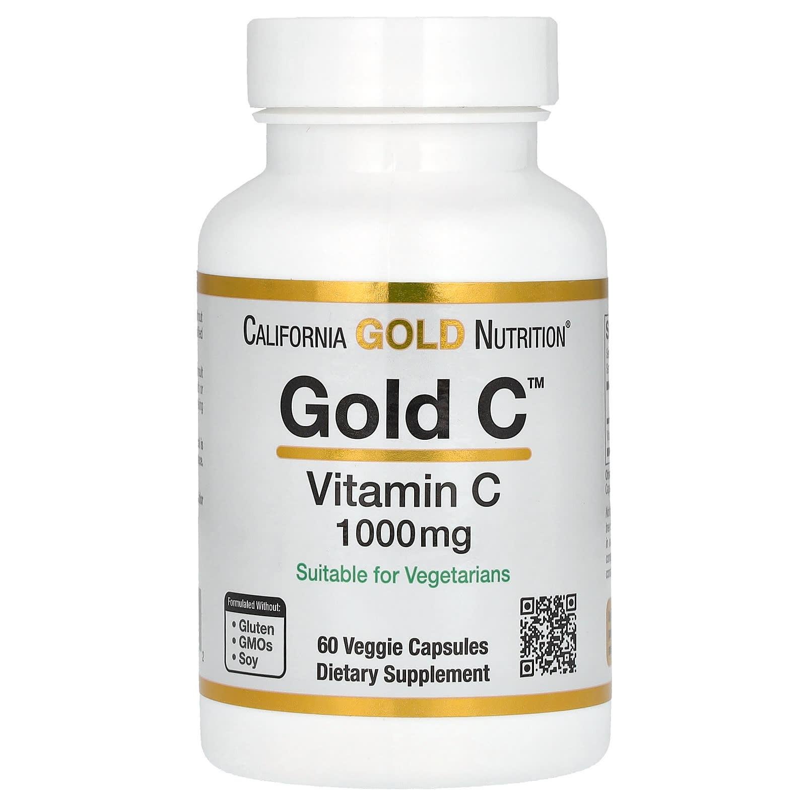 Витамин C California Gold Nutrition Gold C Vitamin C 60 вег. капс. 1000 мг (1146627275) - фото 1 Витамин C California Gold Nutrition Gold C Vitamin C 60 вег. капс. 1000 мг (1146627275) - фото 1