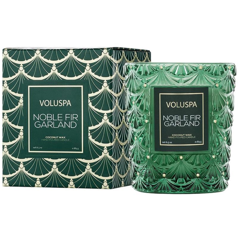 Свеча ароматическая Voluspa Holiday Noble Fir Garland стеклянный стакан 184 г (111006988)