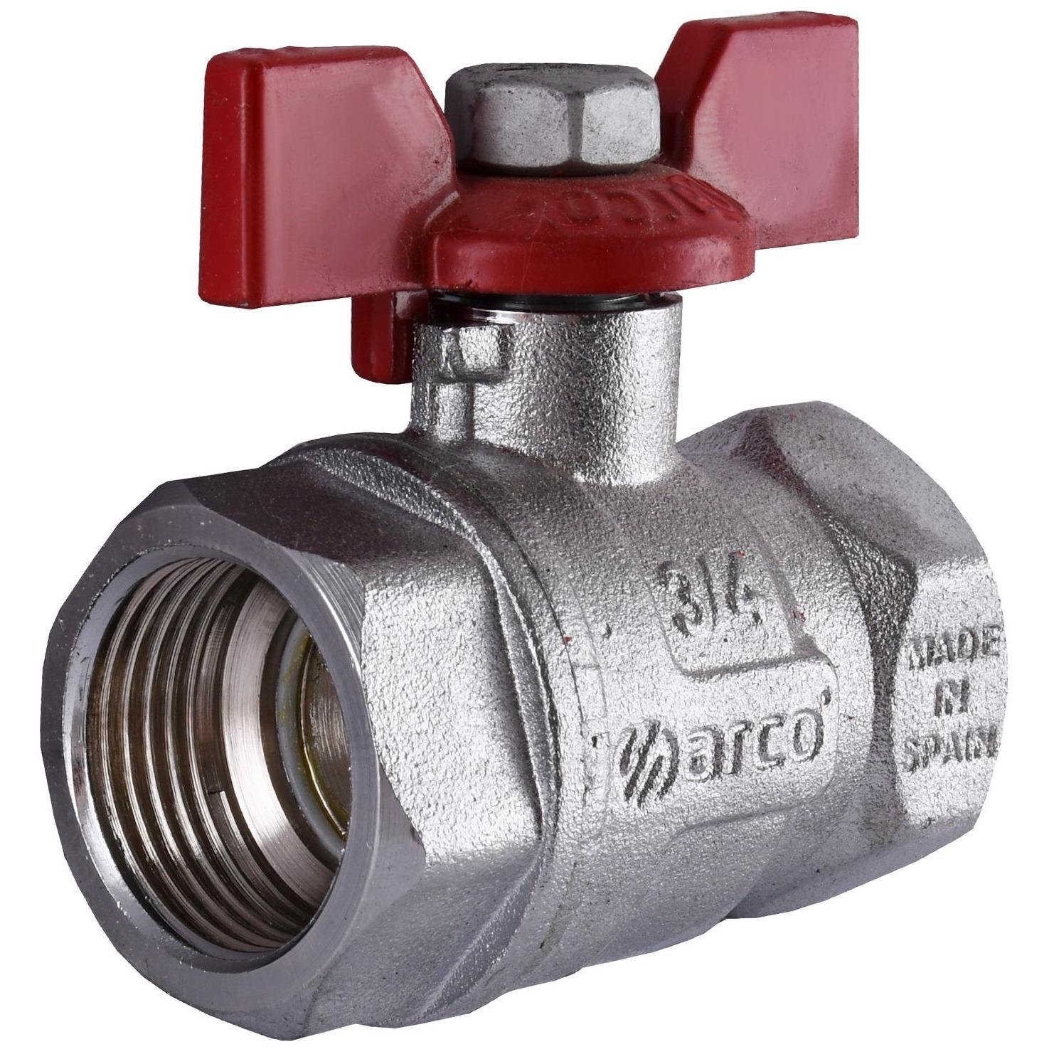 Кран шаровой Arco TURIA 0808 000004839 3/4" ВВ бабочка (104408)