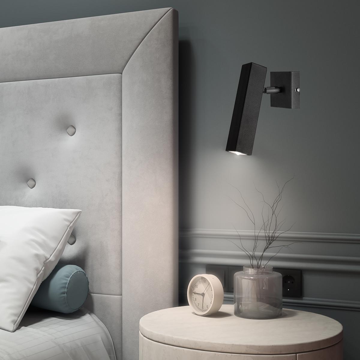 Светильник спот MSK ELECTRIC Quadro с поворотным механизмом под лампу Е14 Черный (SQ 1840) - фото 2