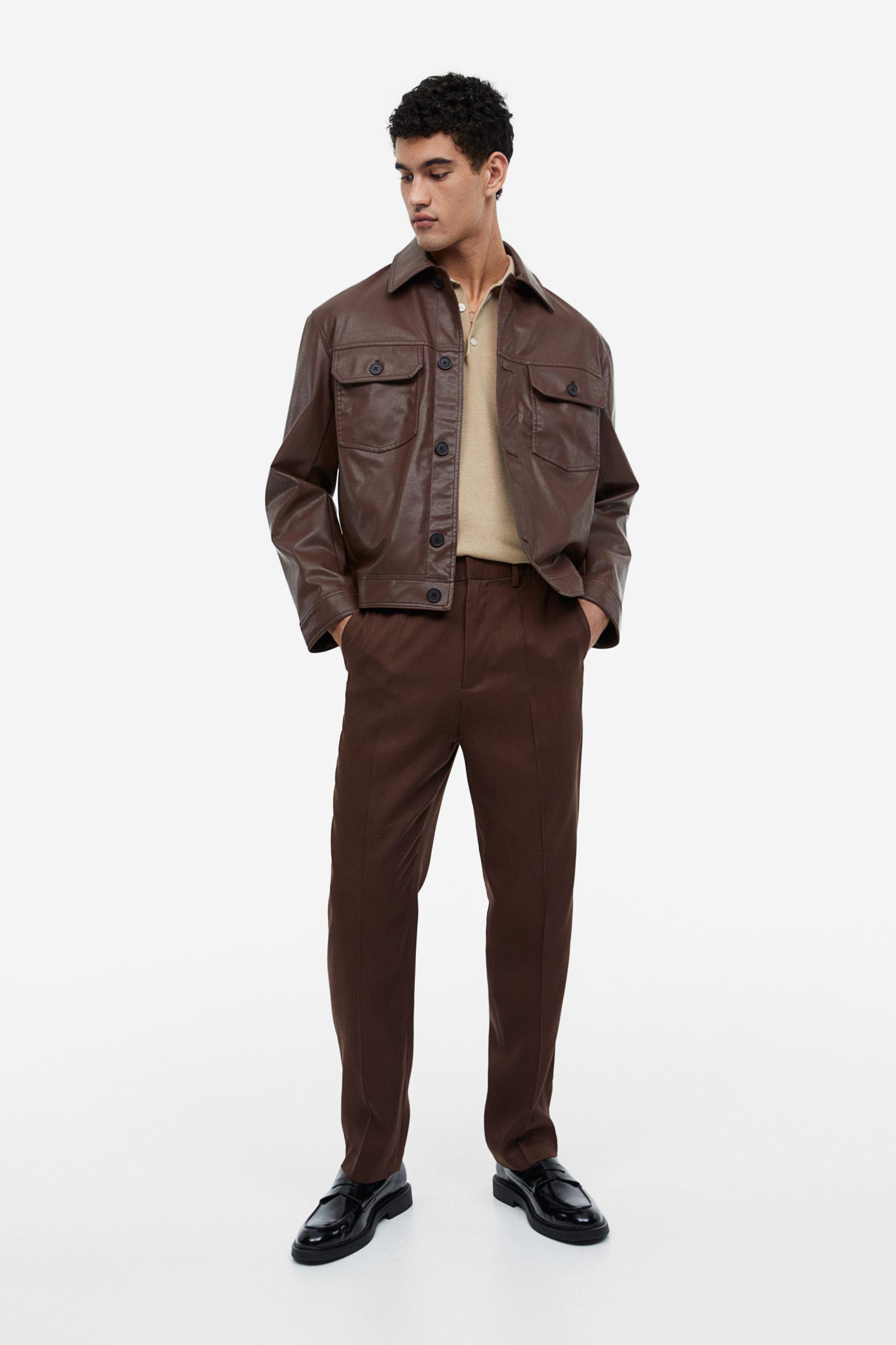 Брюки H&M р. 32 Темно-коричневий (A12101123289)