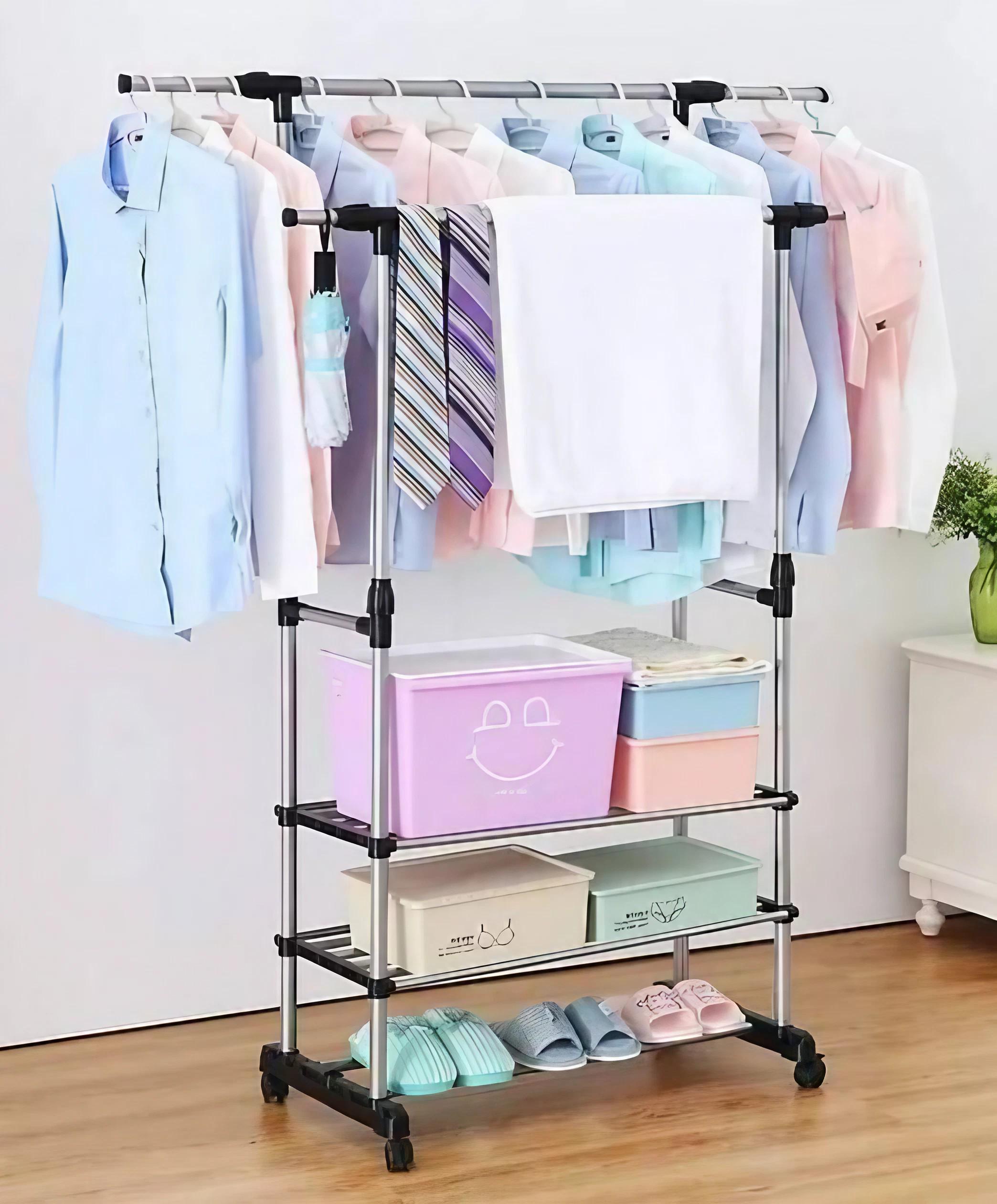 Стойка для одежды с полками для обуви (krm MA618) - фото 5 Стойка для одежды с полками для обуви (krm MA618) - фото 5