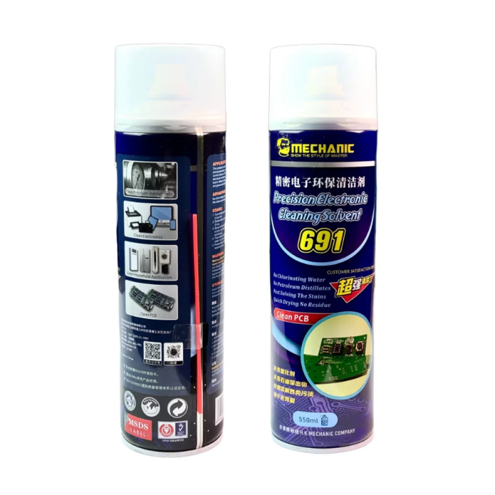 Спрей для очистки плат Mechanic CS691 550 мл (Dp101) - фото 2 Спрей для очистки плат Mechanic CS691 550 мл (Dp101) - фото 2