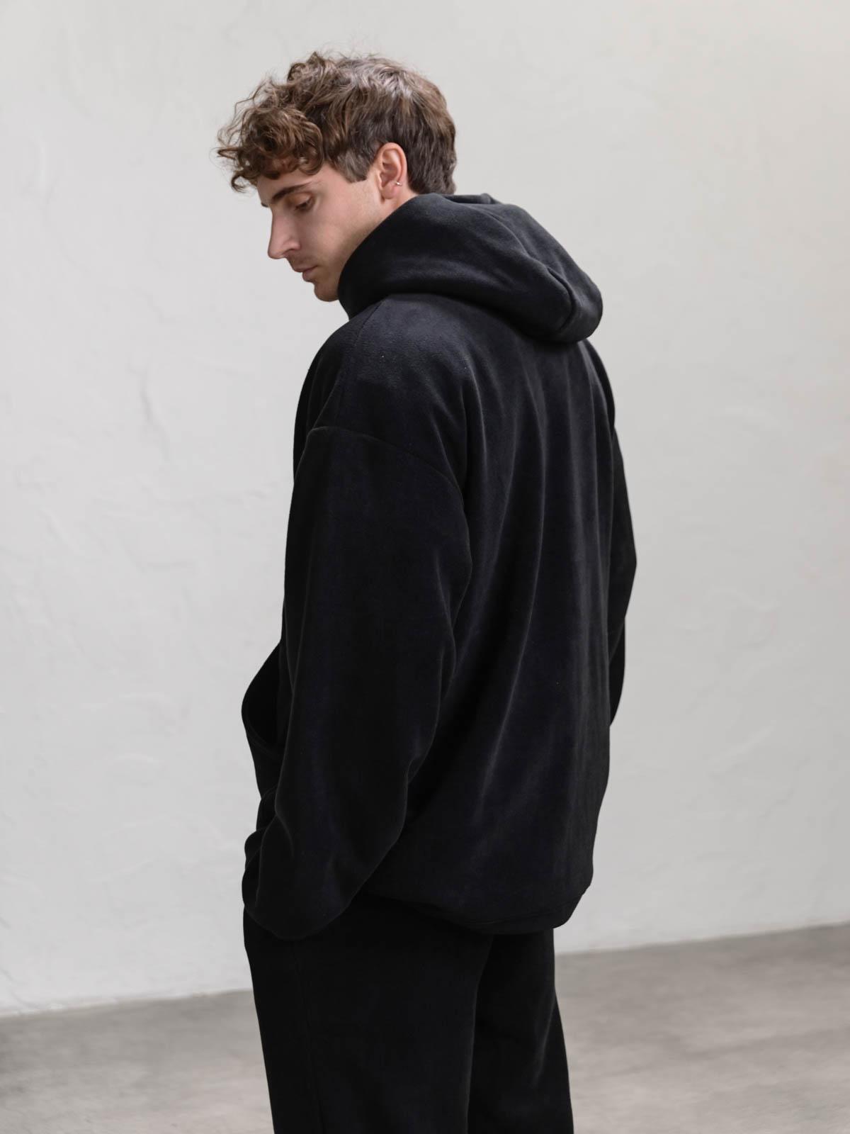 Худи мужской свободный флисовый FROMUS S/M Черный (1121-2) - фото 4 Худи мужской свободный флисовый FROMUS S/M Черный (1121-2) - фото 4