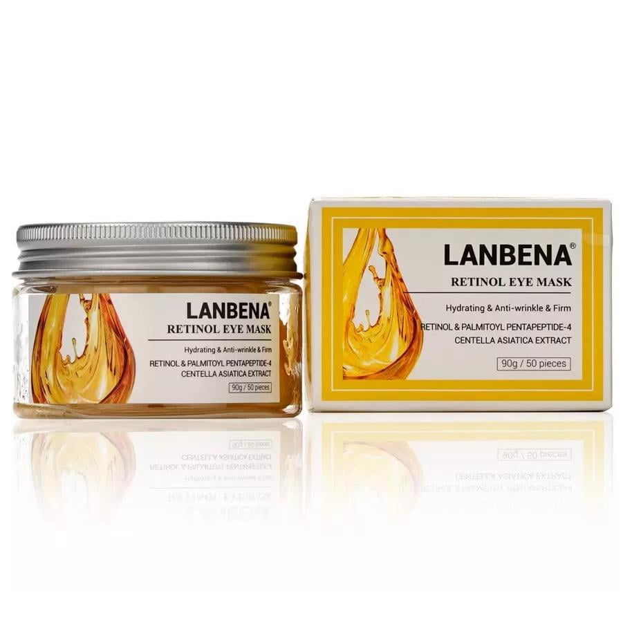 Тканевые патчи для глаз lanbena от морщин с ретинолом 50 шт.(6970470534425)