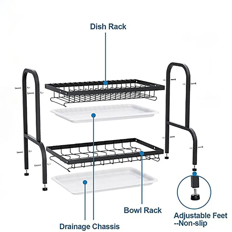Сушилка для посуды двухъярусная (2633026319) - фото 2 Сушилка для посуды двухъярусная (2633026319) - фото 2
