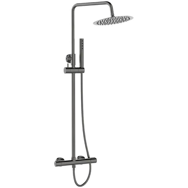 Душевая система Laveo PRETTO со смесителем Графитовый (PLP_10OB)