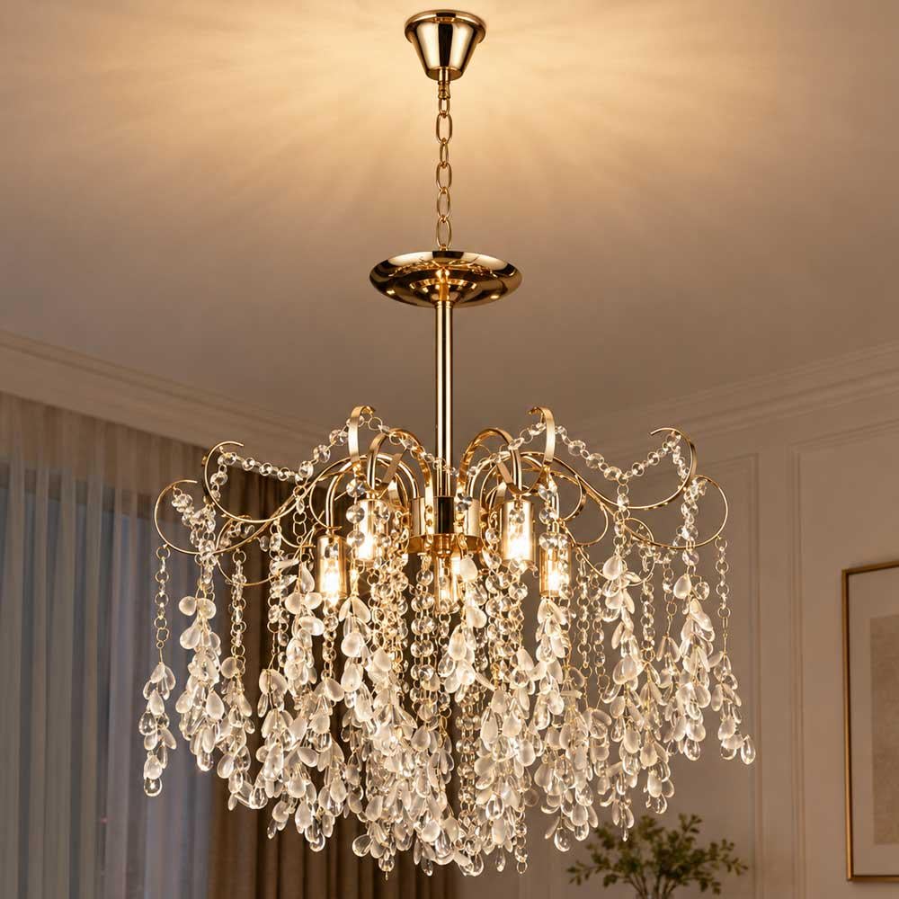 Люстра подвесная хрустальная классическая Light House SRS-20796/500 Золотой