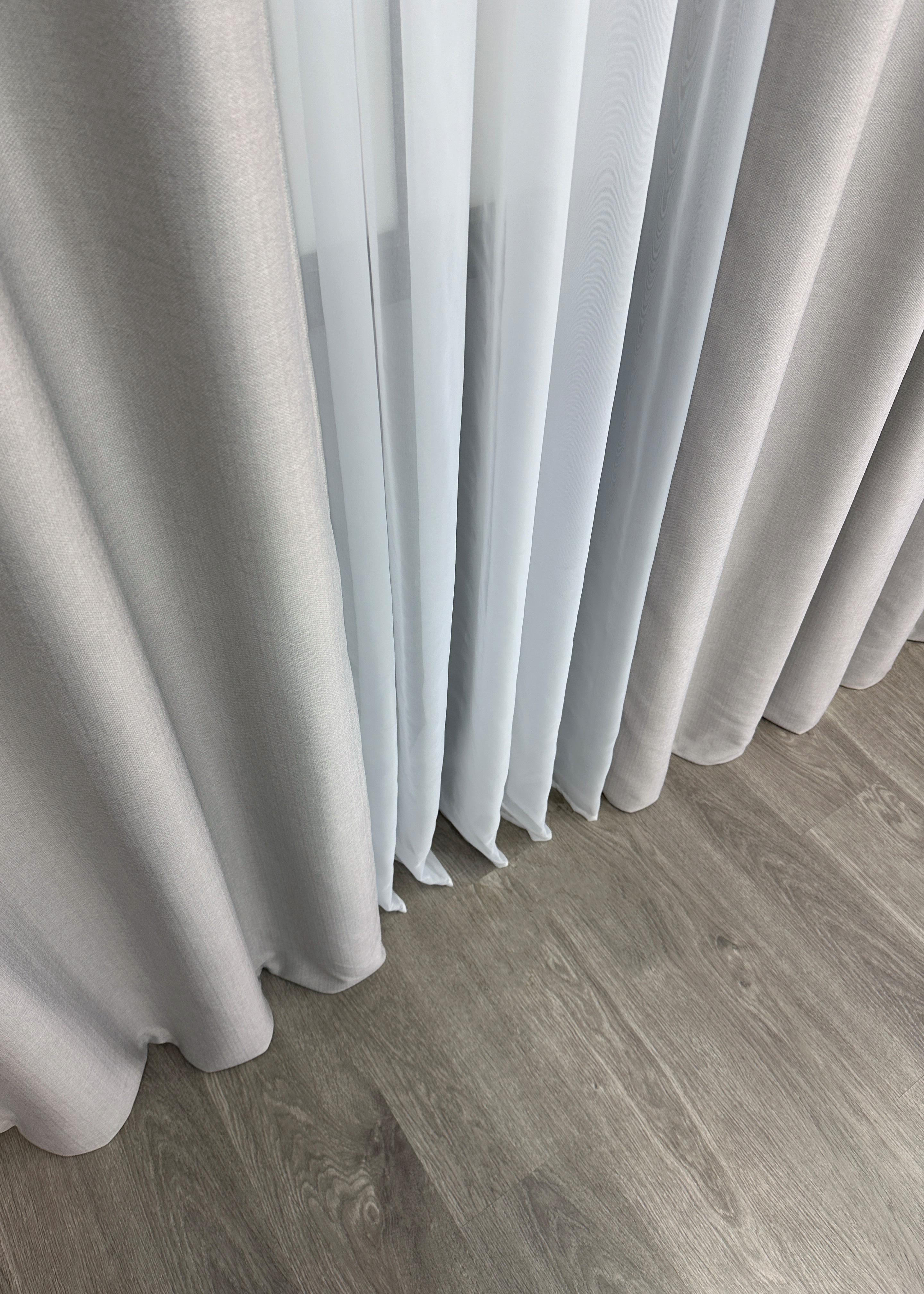 Комплект штор на люверсах VR-Textil Шенил однотонный № 1690ш 150х250 см 2 шт. Пепельный (37-0242) - фото 10 Комплект штор на люверсах VR-Textil Шенил однотонный № 1690ш 150х250 см 2 шт. Пепельный (37-0242) - фото 10