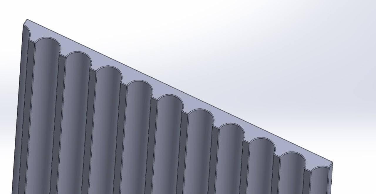 3D-панель гипсовая крупноформатная Каннелюр 30 (2027) - фото 2