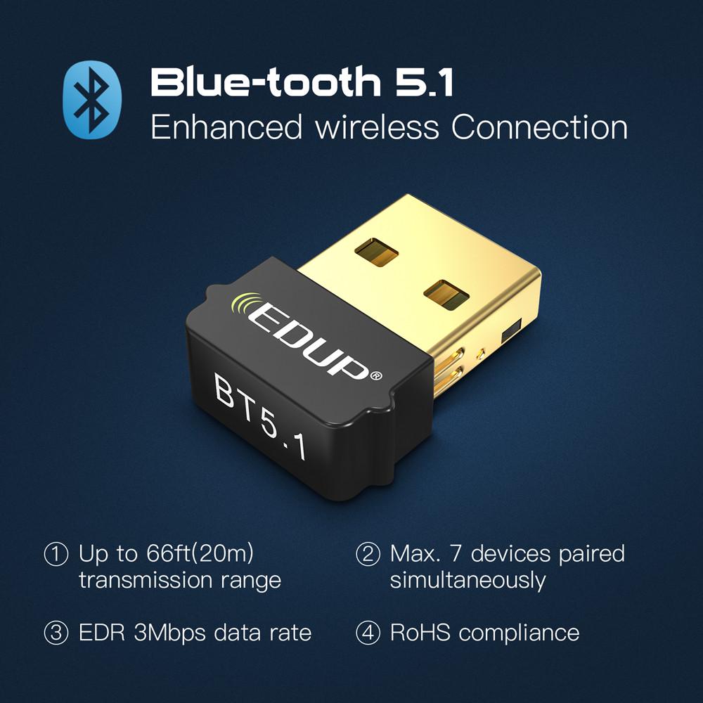 Адаптер Bluetooth 5.0 EDUP Black (EP-B3519) - фото 4
