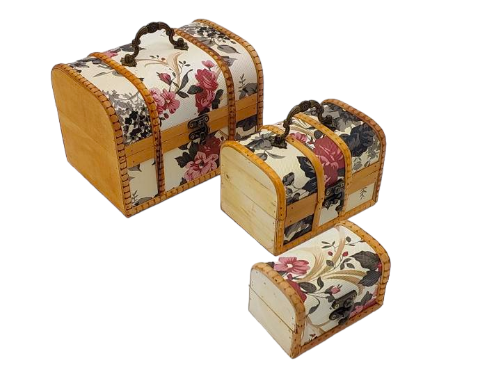 Шкатулка Сундучок декоративная фанерная 11х7х 7 см/15х9,5х 10 см/19х13,5х 14 см 3 шт. (438599645)