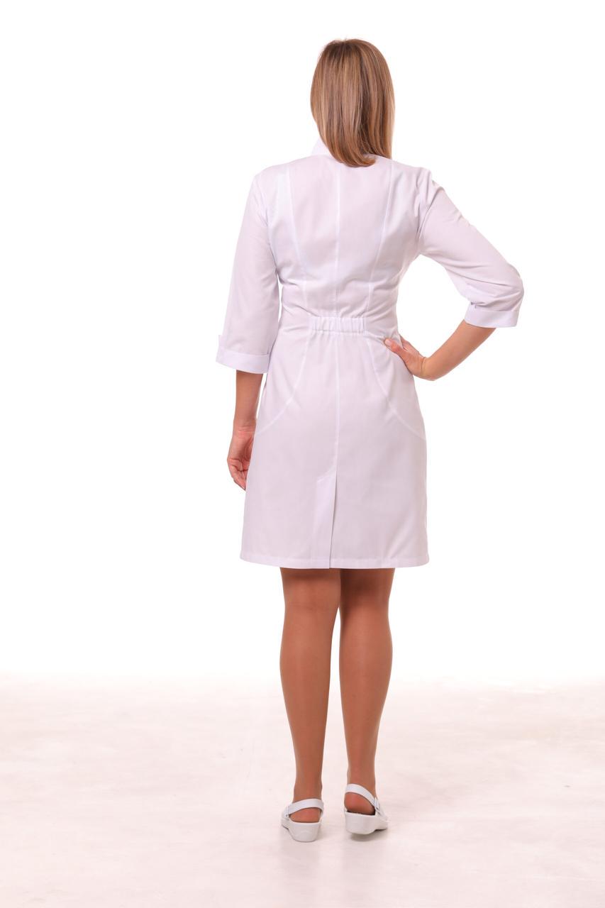 Халат хлопковый TopLine Аризона на пуговицах рукав 3/4 р. 42 Белый (11934-(42)б.гуд.) - фото 4 Халат хлопковый TopLine Аризона на пуговицах рукав 3/4 р. 42 Белый (11934-(42)б.гуд.) - фото 4