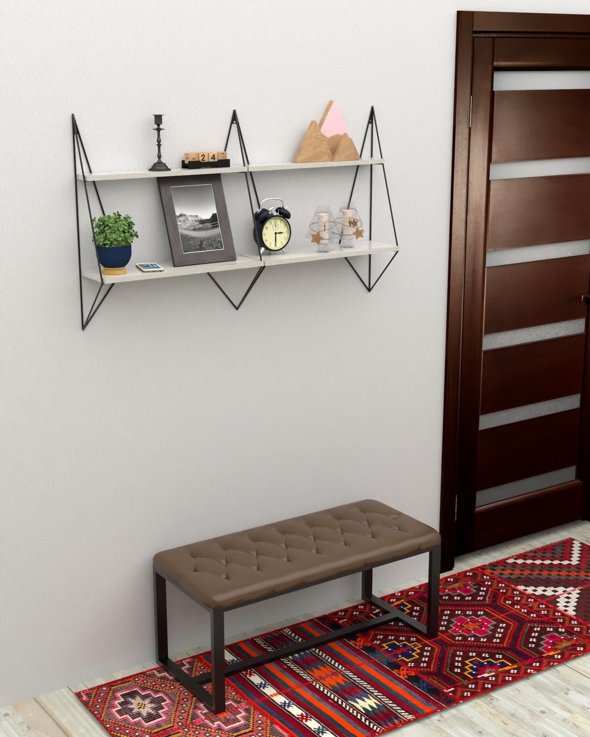 Полка настенная EcoLoft Астерия DSP-1505-2 в стиле лофт Дуб Кортона (35966040)