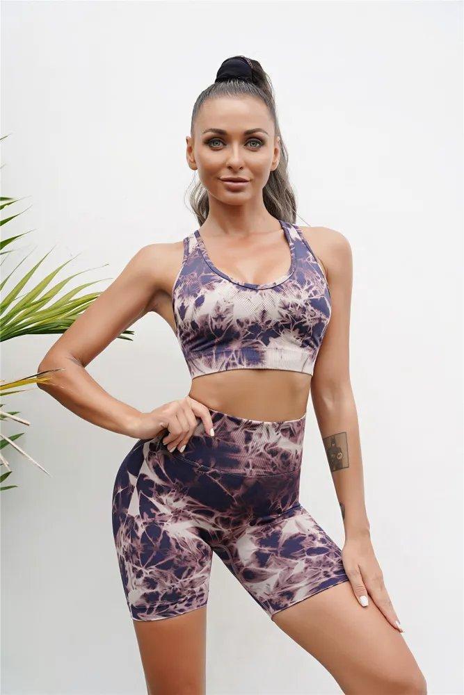 Шорти з мармуровим принтом L Фіолетовий (XSH040000L) - фото 2 Шорти з мармуровим принтом L Фіолетовий (XSH040000L) - фото 2