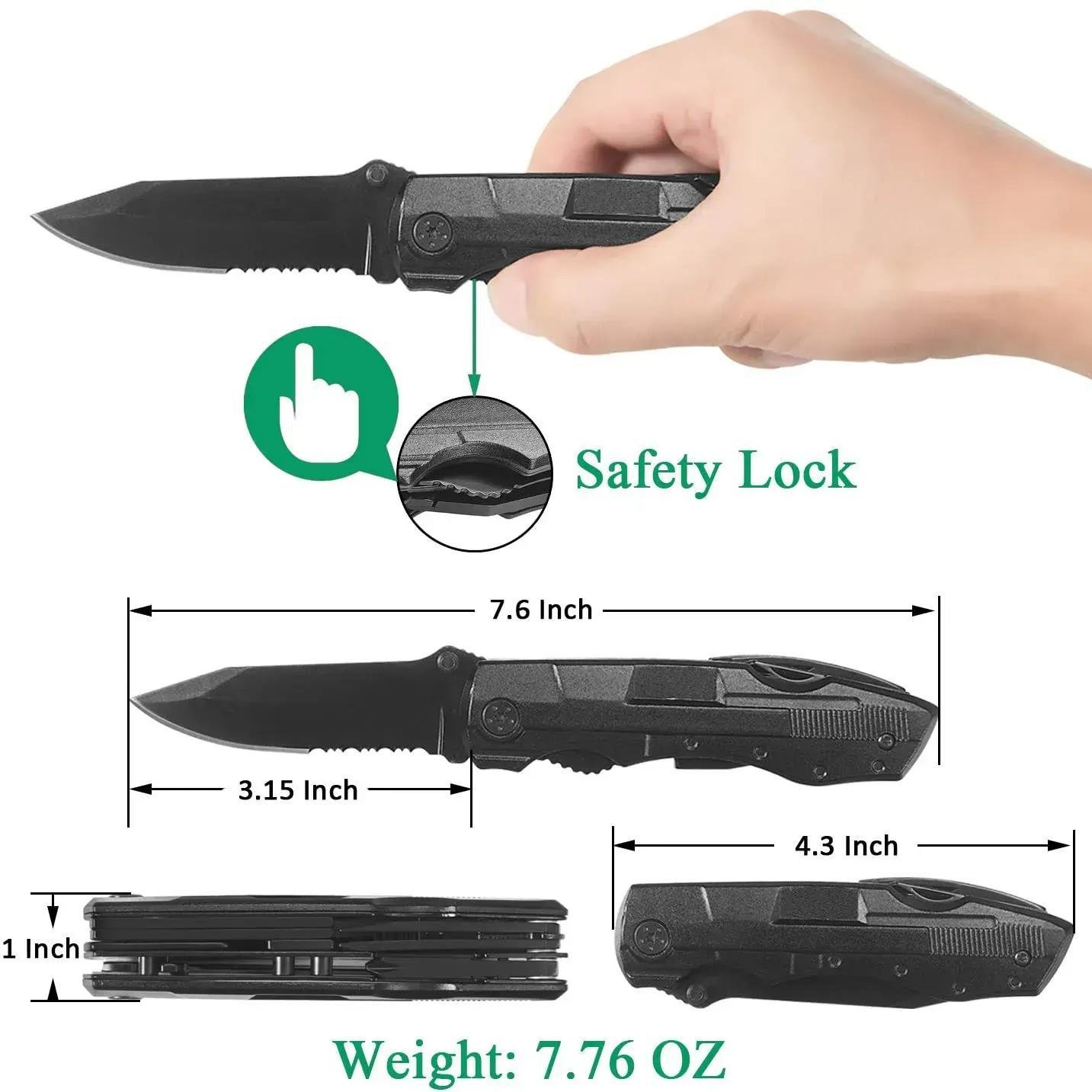 Мультитул складаний Traveler MS009G 11 см з набором біт Чорний (30835923) - фото 4 Мультитул складаний Traveler MS009G 11 см з набором біт Чорний (30835923) - фото 4