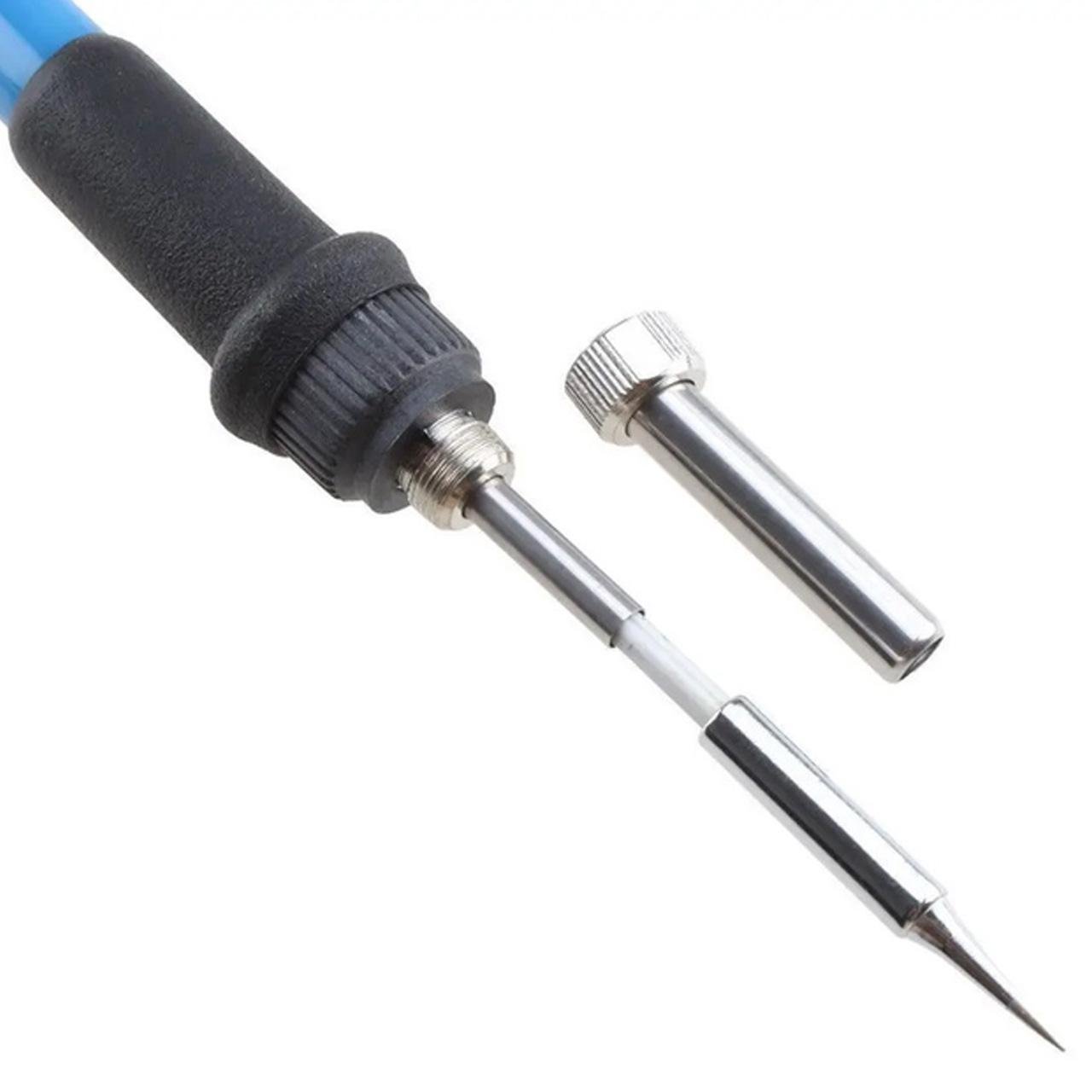 Паяльник з регулюванням температури 200-450 °С 60 Вт 220 В з комплектом джала 5 шт. та підставкою (1801334) - фото 4 Паяльник з регулюванням температури 200-450 °С 60 Вт 220 В з комплектом джала 5 шт. та підставкою (1801334) - фото 4