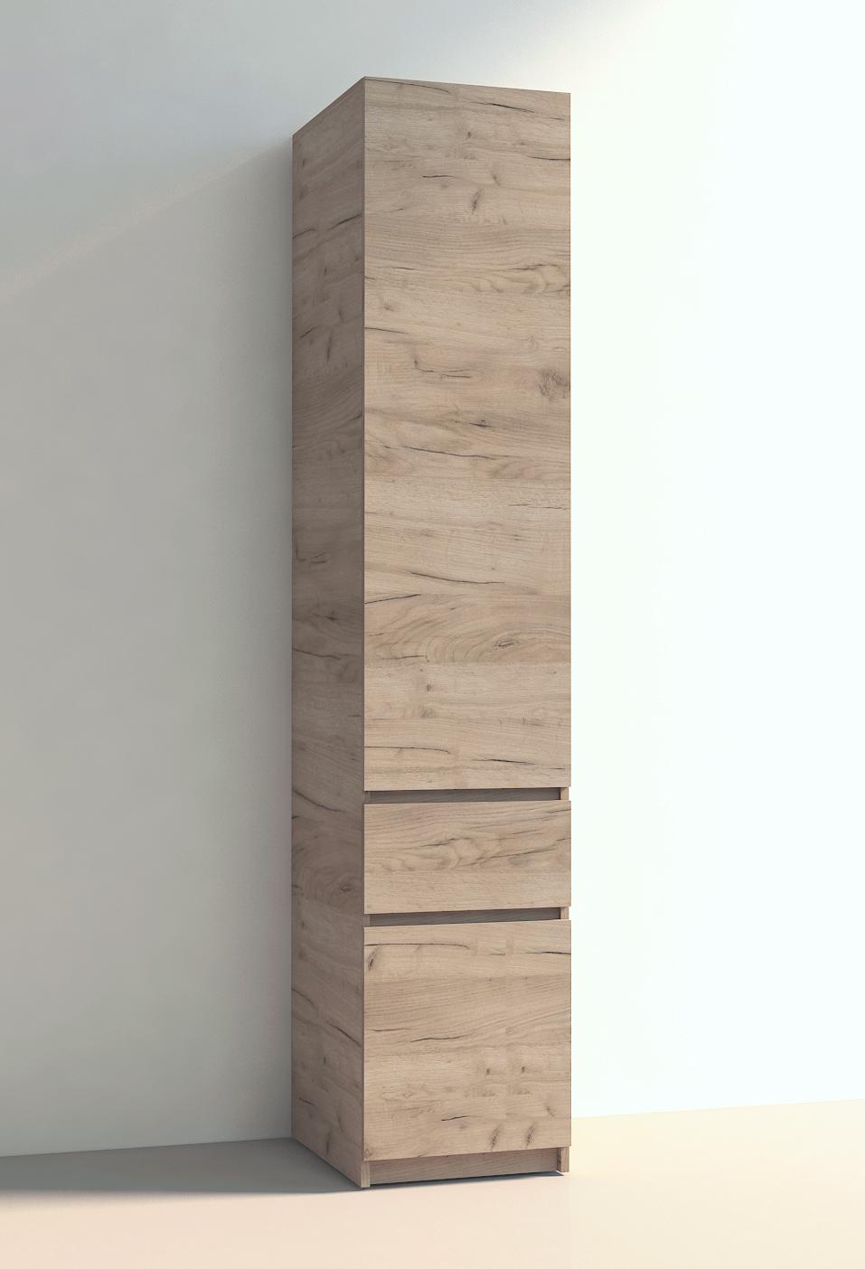 Шафа пенал Мастер Форм Брайт телескопічні напрямні 400х520х2000 мм Дуб крафт сірий - фото 5