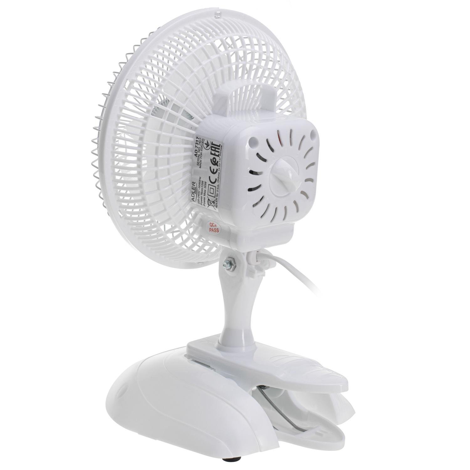 Вентилятор настольный Adler AD 7317 Белый (009528) - фото 5