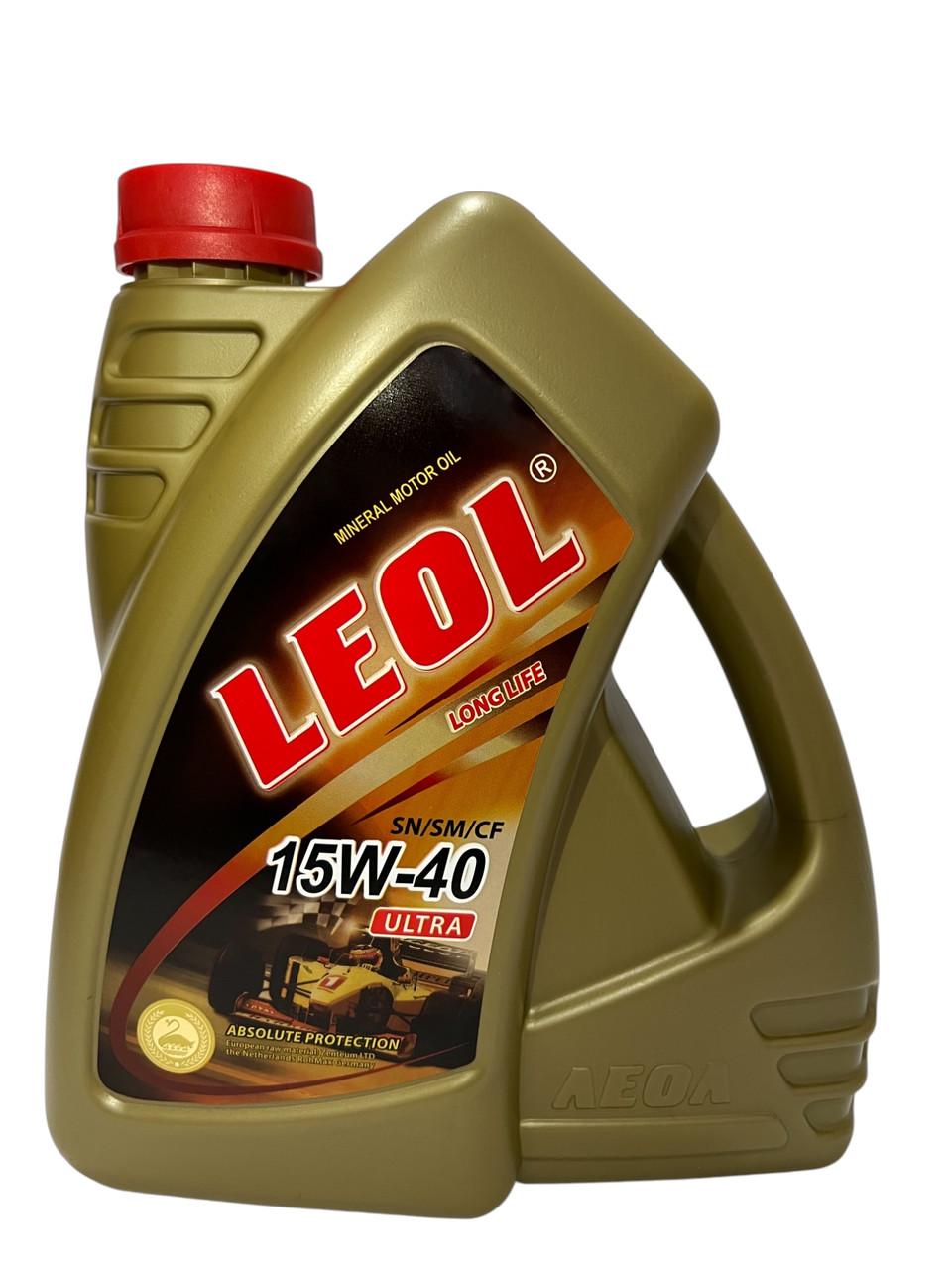Олива моторна Леол Ультра 15W-40 SN/SM/CF 4 л (2627508596) - фото 1