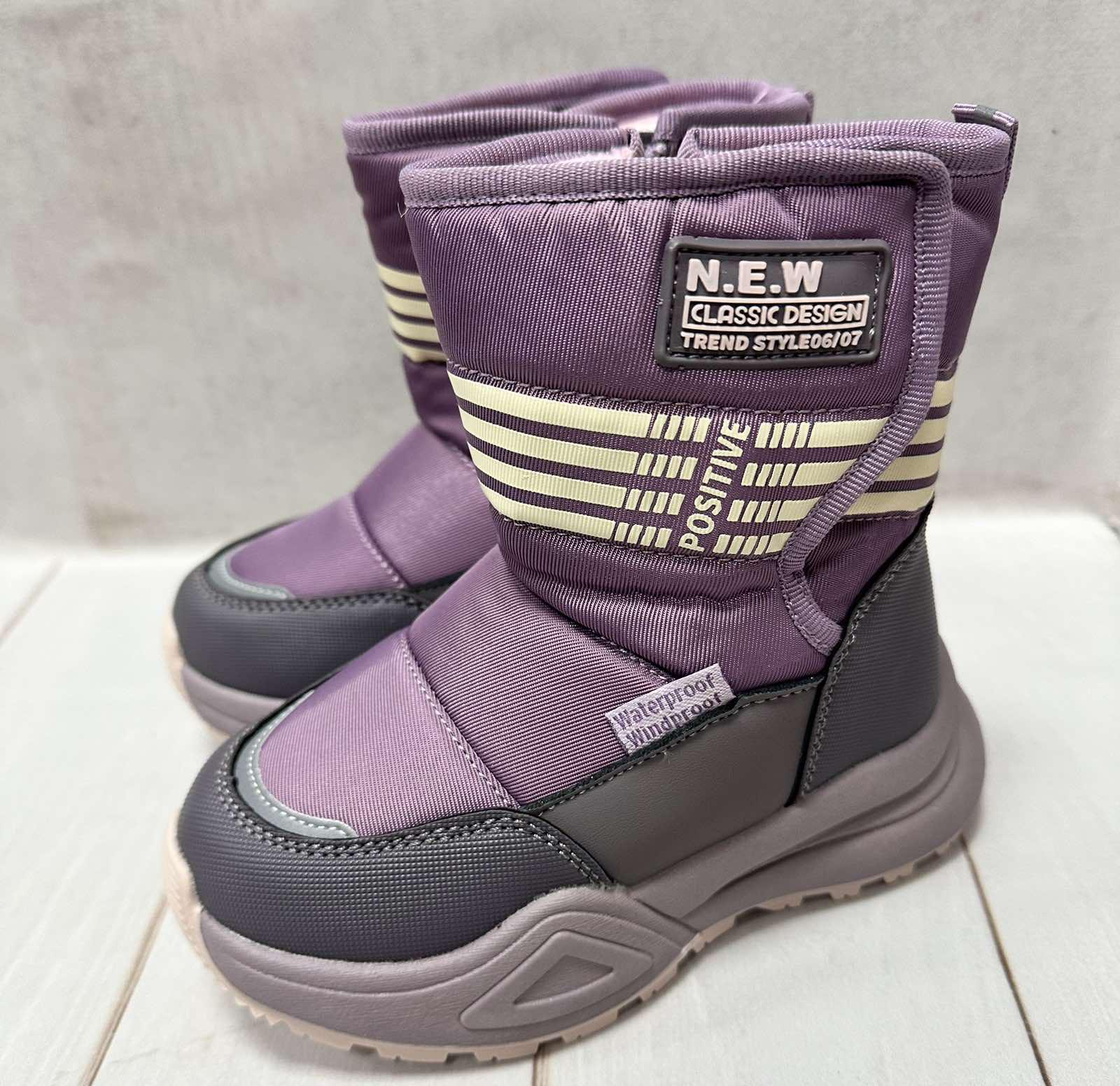 Чоботи зимові для дівчаток TOM.M р.27 17,5 см Фіолетовий - фото 3