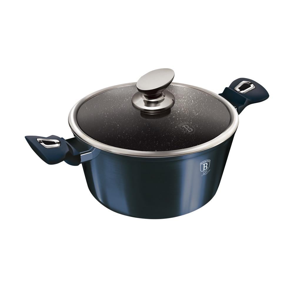 Каструля з кришкою Berlinger Haus Metallic Line Aquamarine Edition 30 см 8 л (1871162063)