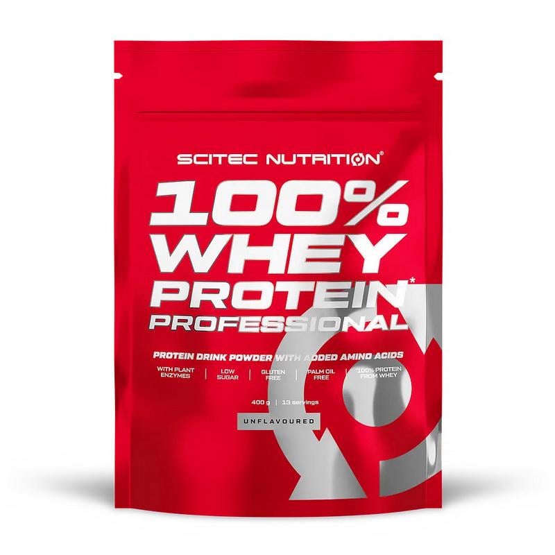 Протеин сывороточный Scitec Nutrition 100% Whey Protein Professional 400 г Без вкуса