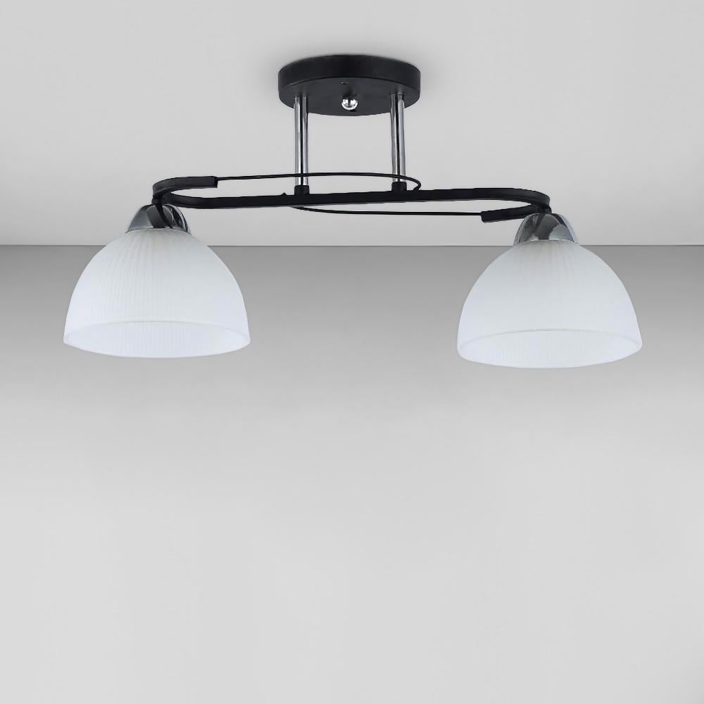 Люстра потолочная Light House SC-18665/2 CR/BK 450х150х260 мм Черный/Хром/Белый
