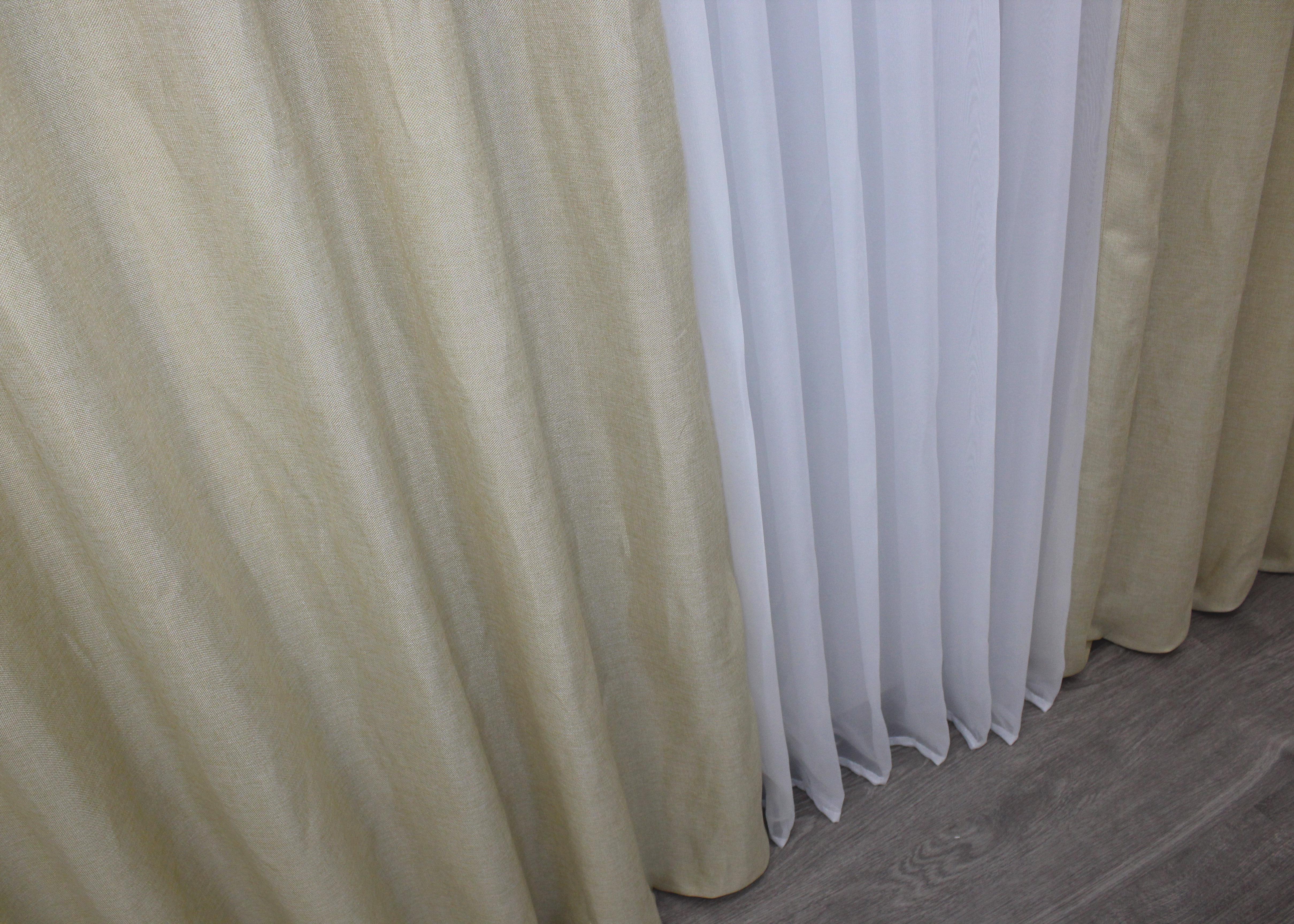 Комплект штор VR-Textil Мешковина № 114ш лен 150х270 см 2 шт. Бежевый (30-024) - фото 6 Комплект штор VR-Textil Мешковина № 114ш лен 150х270 см 2 шт. Бежевый (30-024) - фото 6