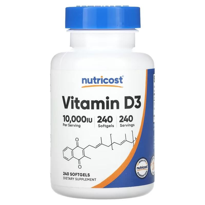 ᐉ Витамин D3 Nutricost Vitamin D3 10000 IU 240 softgels