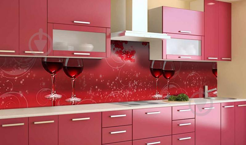 Наклейка виниловая кухонный фартук Zatarga "Бокал красного вин" 600х3000 мм Наклейка виниловая кухонный фартук Zatarga "Бокал красного вин" 600х3000 мм