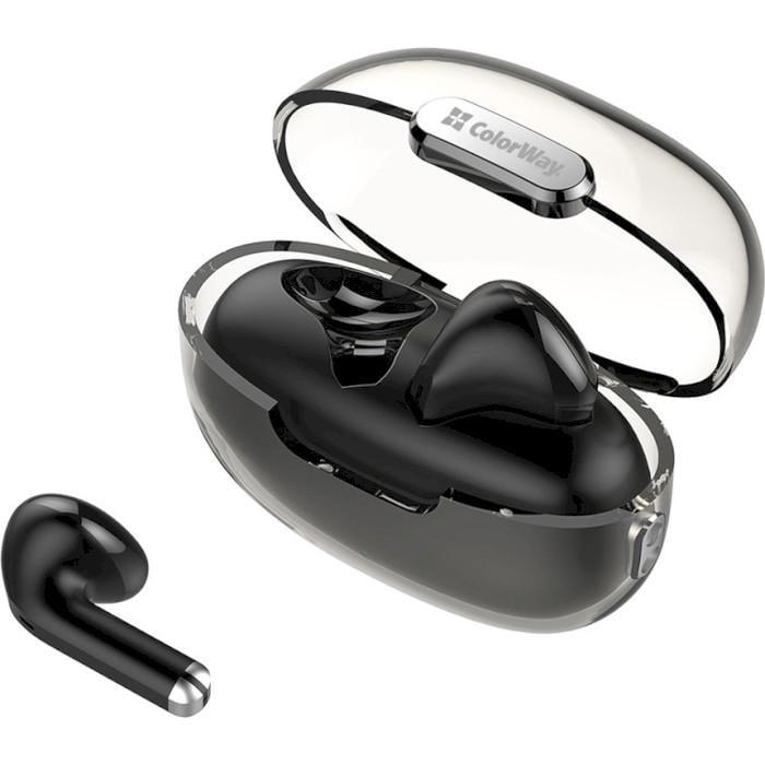 Наушники беспроводные ColorWay CW-TWS2BK Slim TWS-2 Bluetooth 5.3 20h Black (623936)