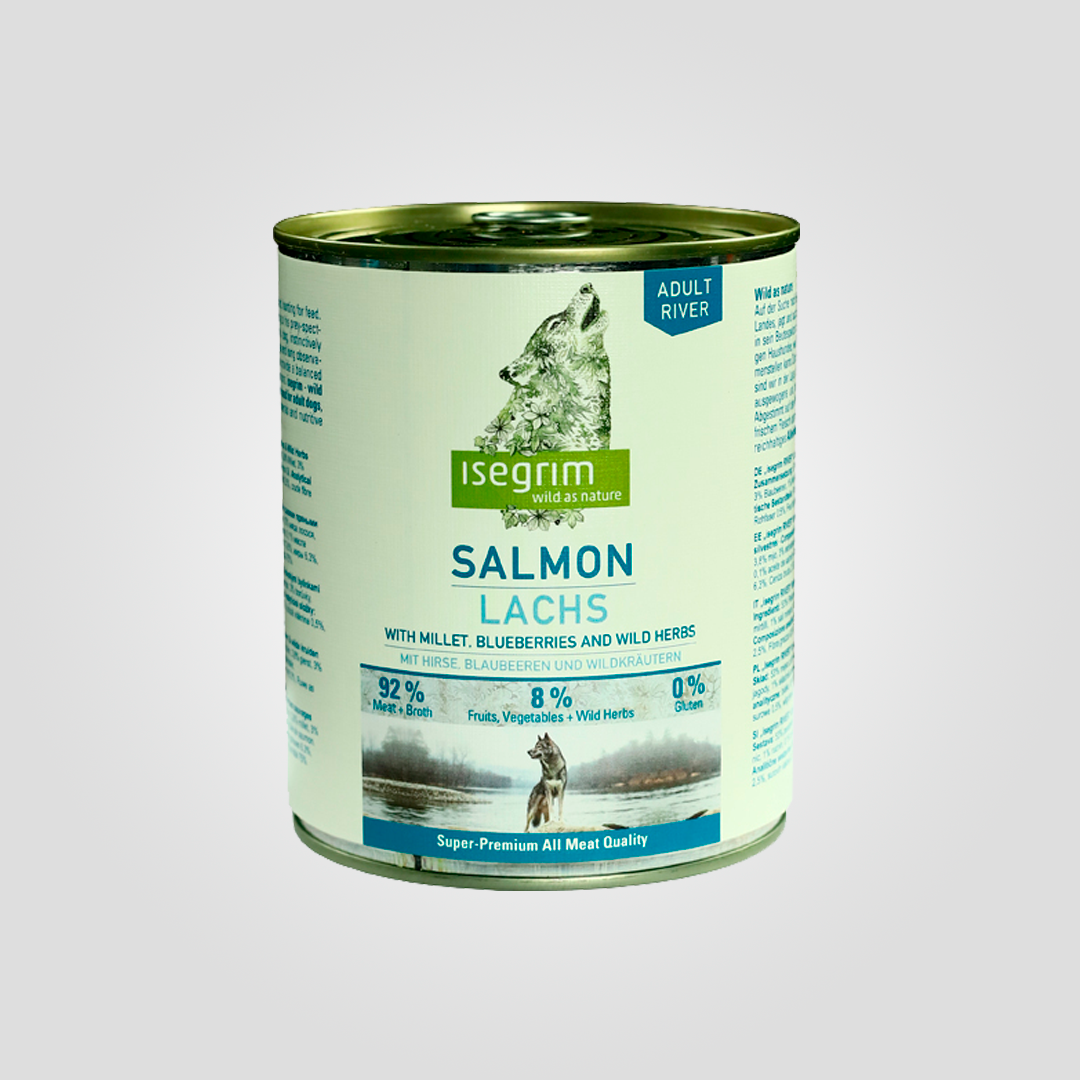 Корм консервированный для собак Isegrim Salmon лосось с просом и черникой 800 г (20502510)